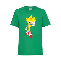 Детска Тениска SEGA Sonic Tales Knuckles Tralala Sonic Super Sonic yellow, ...