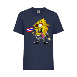 Детска Тениска Tralala SpongeBob Zombie 4, Тъмносин, 5-6 г. (116-128)