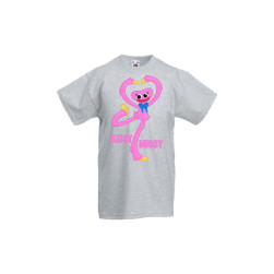 Детска Тениска Poppy Play Time Tralala, Kissy Missy 02, Светлосив меланж, 9...
