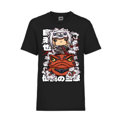 Детска Тениска Japan Animation Tralala Naruto Jiraya 01, Черен, 3-4 г. (104...