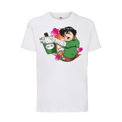 Детска Тениска Japan Animation Tralala Naruto Rock Lee, Бял, 12-13 г. (152-...