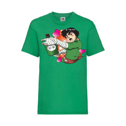 Детска Тениска Japan Animation Tralala Naruto Rock Lee, Зелен, 3-4 г. (104-...