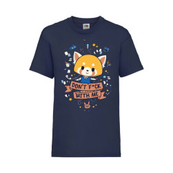 Детска Тениска Manga Anime 01 Tralala Aggretsuko 01, Тъмносин, 5-6 г. (116-...