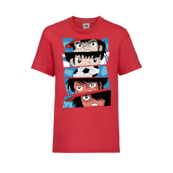 Детска Тениска Tralala Captain Tsubasa 02 Japan Animation, Червен, 9-11 г. ...