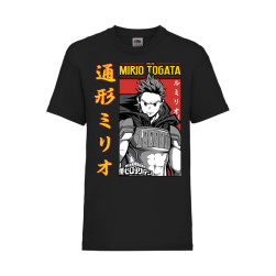 Детска Тениска Manga Anime 01 Tralala My Hero Academia Mirio Togata, Черен,...