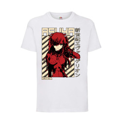 Детска Тениска Manga Anime 01 Tralala Neon Genesis Evangelion Asuka, Бял, 1...
