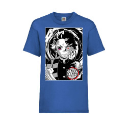 Детска Тениска Tralala Demon Slayer Tanjiro Kamado 04 Japan Animation, Син,...