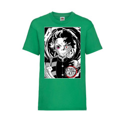 Детска Тениска Tralala Demon Slayer Tanjiro Kamado 04 Japan Animation, Зеле...
