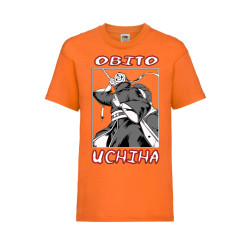 Детска Тениска Tralala Naruto Obito Uchiha Japan Animation, Оранжев, 9-11 г...
