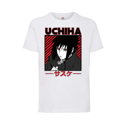 Детска Тениска Tralala Naruto Sasuke Uchiha 02 Japan Animation, Бял, 9-11 г...