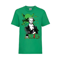 Детска Тениска Tralala One Piece Roronoa Zoro 03 Japan Animation, Зелен, 3-...