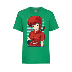 Детска Тениска Tralala Ranma Saotome Japan Animation, Зелен, 3-4 г. (104-11...
