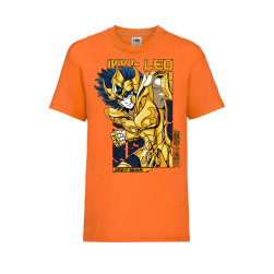 Детска Тениска Tralala Saint Seiya Leo Aiolia 01 Japan Animation, Оранжев, ...