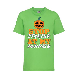 Детска Тениска Tralala, Stop Staring At My Pumpkin 1, Зелена мента, 9-11 г....
