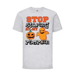 Детска Тениска Tralala, Stop Staring At My Pumpkin 2, Светлосив меланж, 3-4...