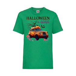 Детска Тениска Tralala, Halloween is Lifestyle, Зелен, 3-4 г. (104-116)