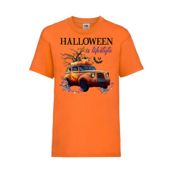Детска Тениска Tralala, Halloween is Lifestyle, Оранжев, 9-11 г. (140-152)