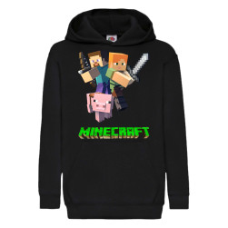 Детски суитчер Minecraft Tralala Minecraft 02, Черен, 9-11 г. (140-152)
