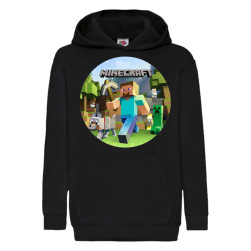 Детски суитчер Minecraft Tralala Minecraft 04, Черен, 5-6 г. (116-128)