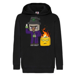 Детски суитчер Minecraft Tralala Minecraft Witch, Черен, 7-8 г. (128-140)