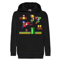 Детски суитшърт Супер Марио Super Mario Tralala Super Mario 10, Черен, 5-6 ...