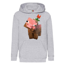 Детски суитчер Minecraft Tralala Flower Pig, Сив, 12-13 г. (152-164)