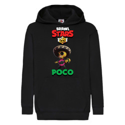 Детски суитчер Brawl Stars Tralala Poco 3, Черен, 9-11 г. (140-152)