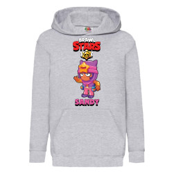 Детски суитчер Brawl Stars Tralala Sandy, Сив, 7-8 г. (128-140)