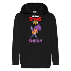 Детски суитчер Brawl Stars Tralala Shelly 1, Черен, 5-6 г. (116-128)