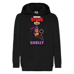 Детски суитчер Brawl Stars Tralala Shelly 3, Черен, 12-13 г. (152-164)