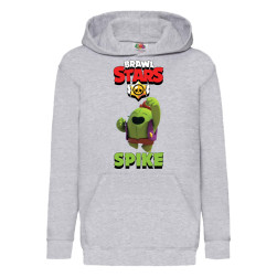 Детски суитчер Brawl Stars Tralala Spike 4, Сив, 7-8 г. (128-140)