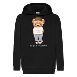 Детски суитчер Tralala Cute bear Simple and Beautiful, Черен, 9-11 г. (140-...