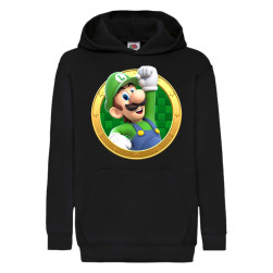 Детски суитшърт Супер Марио Super Mario Tralala Luigi 13, Черен, 5-6 г. (11...