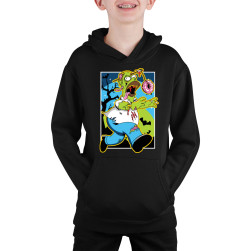 Детски суитчер Светии Halloween Tralala The Simpsons Homer Simpson 01, Чере...