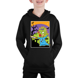 Детски суитчер Светии Halloween Tralala The Simpsons Maggie Simpson 01, Чер...