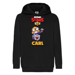 Детски суитчер Brawl Stars Tralala Carl, Черен, 5-6 г. (116-128)