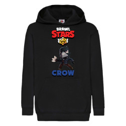 Детски суитчер Brawl Stars Tralala Crow 3, Черен, 5-6 г. (116-128)