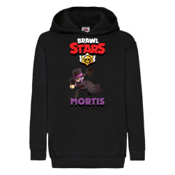 Детски суитчер Brawl Stars Tralala Mortis 1, Черен, 7-8 г. (128-140)
