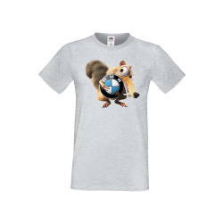 Мъжка Тениска Tralala BMW Scrat Ice Age, Сив, L