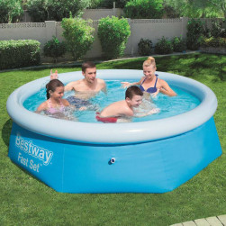 Кръгъл надуваем басейн,  Bestway, Fast Set , 244 x 66 см
