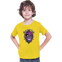Детска тениска Japan Anime Manga Tralala Pokemon Gengar, Жълт, 5-6 г. (116-...