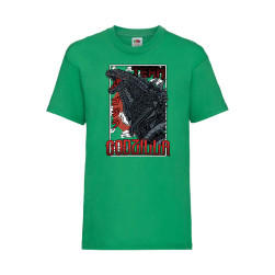 Детска Тениска Anime Manga Tralala Godzilla 02, Зелен, 12-13 г. (152-164)