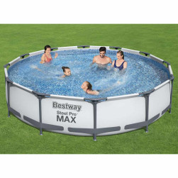Комплект басейн Bestway Steel Pro MAX, 366x76 см + Филтърна помпа и Ремонтн...