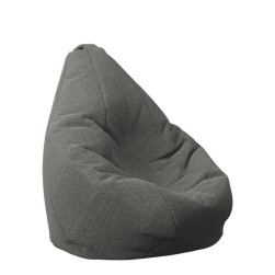 Пуф круша за деца 4-14 г., 160л., Nirvana Light - Smoke Grey, Перящ се калъ...