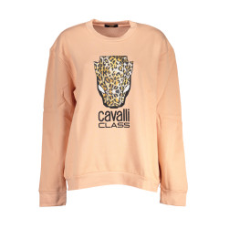 Дамски суичър без цип CAVALLI CLASS, Цвят Роза