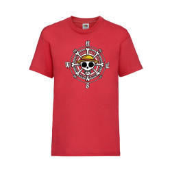Детска Тениска Anime Manga Tralala One Piece 10, Червен, 9-11 г. (140-152)