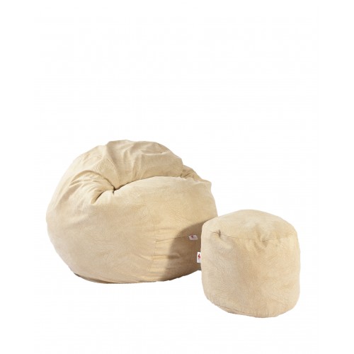 Комплект Pufrelax, Барбарон с табуретка за крака, 500л. Matusalem - Marble,...