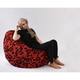 Пуф Pufrelax, круша, 300л., Nirvana Grande -Poppy, Перящ се калъф, Пълнеж от Полистиролни перли, Гама Premium - 4t