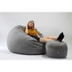 Комплект Pufrelax, Барбарон и табуретка за крака, 700л., King Size - Amazon, Перящ се калъф, Трансформира се в легло, Пълнеж с микс от мемори пяна и дунапрен, Гама Premium - 3t