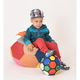 Пуф Pufrelax, топка, за деца до 3 г., 100л. Telstar Baby - Mozaic, Еко кожа, Пълнеж от Полистиролни перли, Цвят според складовата наличност - 3t